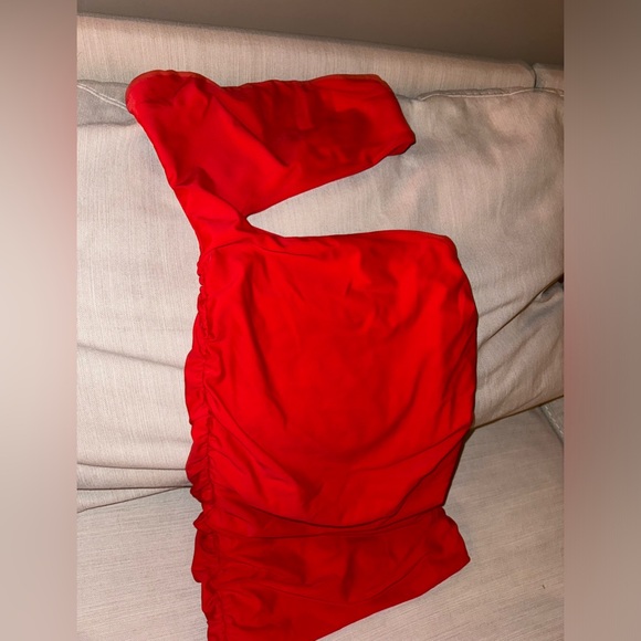 tiger mist red club dress strapless - Picture 3 of 5